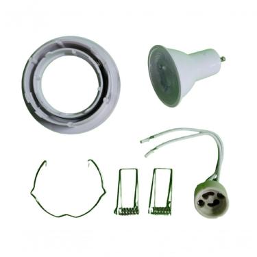 Imagem de Spot Embutir Movel Redondo Mr16 - Com Lampada Led Cor Produto Cinza Cor Da Lâmpada Branco Quente