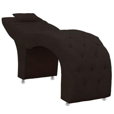 Imagem de Maca Estofada Capitone Julia Para Estetica Facial Sombrancelha E Cilios Suede Cor Marrom