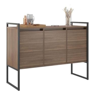 Imagem de Buffet Aparador Industrial 3 Portas Para Sala De Jantar Affara