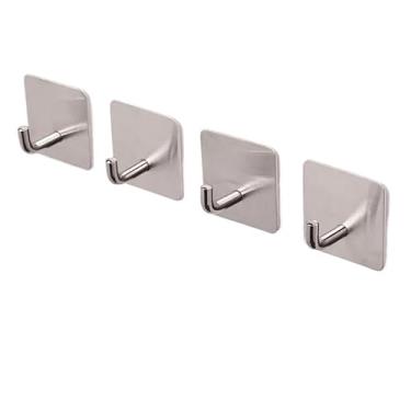 Imagem de Kit 12 Ganchos Inox Adesivo 3m Cabide De Parede Autocolante (12)