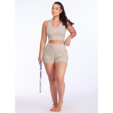 Imagem de Conjuntos Short Duplo Com Top Roupas De Academia Lançamento - ARUNA SU