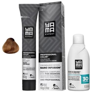 Imagem de Kit Coloração Yama Nano Infusion Profissional 7.1 Louro Medio Acinzent