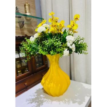 Imagem de Vaso Jarro Decorativo Estrela Plástico Para Flores Artificiais Adorno 