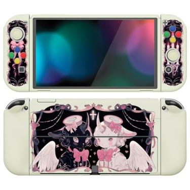 Imagem de playvital ZealProtect Capa protetora macia de Halloween para Nintendo Switch OLED, capa protetora flexível Joycon Grip para Switch OLED com alças de polegar e tampa de botão de direção ABXY - Ovelha