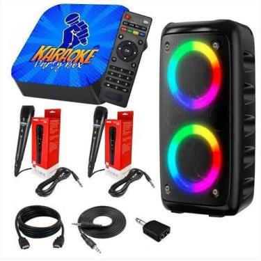 Imagem de Karaokê Party Box +2 Microfones +Caixa De Som (C/ Pontuação)