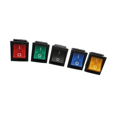 Imagem de YWMJZEU Conjunto de 5 Interruptores para Barco, Substituição de Equipamento Elétrico, Conector Compacto, Versátil E de Alto Desempenho, Premium, 4 Pinos, 20A,