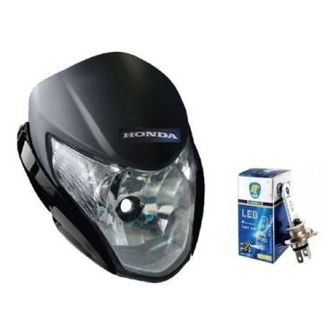 Imagem de Farol Completo Preto Cg150 +  Lampada Led - Plasmoto