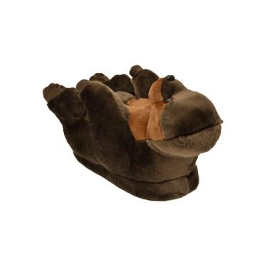 Imagem de HappyFeet Pantufas domésticas de animais de estimação para adultos e crianças, aconchegantes e confortáveis, como visto na regata de tubarão, Lontra - Novo, 7.5-12 Little Kid