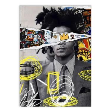 Imagem de Placa Decorativa Grafite Basquiat Arte De Rua Banksy Poster Quarto Sala