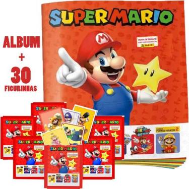 Imagem de Álbum Super Mario Hora Brincar + 30 Figurinhas Em 6 Envelopes Mario e 