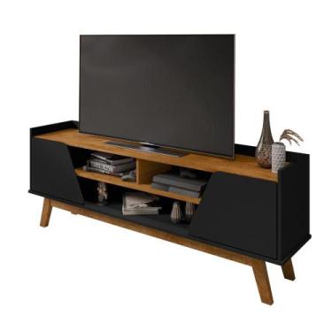 Imagem de Rack Turim Preto Fosco Nature 2075886 Bechara - Móveis Bechara