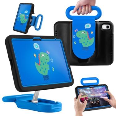 Imagem de Capa infantil para iPad (A16) 11ª/10ª geração 2022/2025, capa com alça à prova de choque, capa à prova de quedas adequada para crianças para iPad Air 11 polegadas (2025) M3/M2, suporte ajustável para