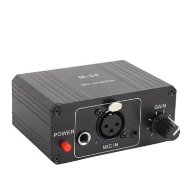 Imagem de Zhjvihx Microfone Pré -amplificador, XLR MIC MIC Profissional Boosters Pré -amplificador Ativador Com Energia de 48V para Estúdio Em Casa, Podcasts, Streaming e Gravação, pré