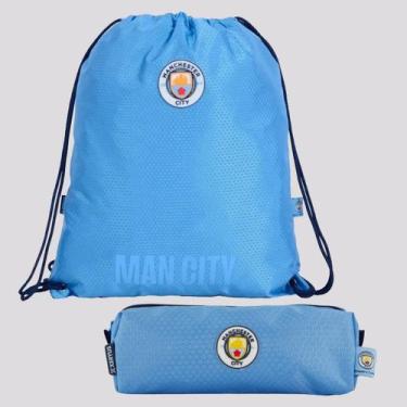 Imagem de Kit Manchester City Mochila Esportiva e Boné Truck - Kits, Único