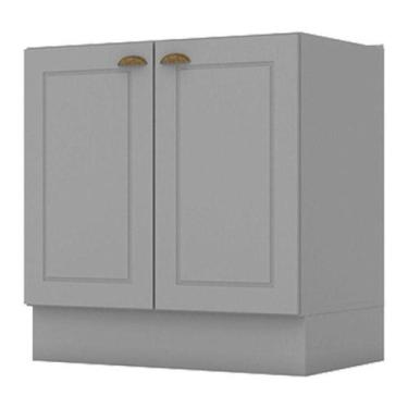 Imagem de Balcão 2 Portas 80 Cm Americana Cinza  Henn - MÓVEIS HENN