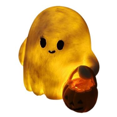 Imagem de Rrlihjgu Luz de Fantasma - Abajur para Quarto Infantil | Fantasma com Abóbora Decoração Doméstica Acessórios de Mesa para Banheiro Cozinha Estudo Cantinho de Leitura Sala de Halloween Festa Entrada