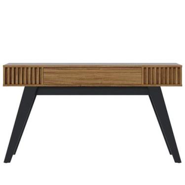 Imagem de Aparador Para Sala 1 Gaveta 136 cm Riviera Noce Milano Preto Colibri, 