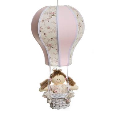 Imagem de Lustre Balão Cintura Rosa Quarto Bebê Infantil Menina