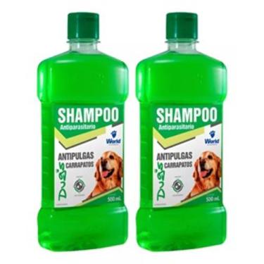 Imagem de Kit Shampoo Antipugas e Carrapato com 2 unidades Para Cães Antiparasit