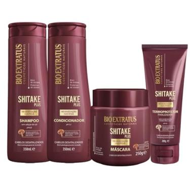 Imagem de Kit Shitake Bio Extratus Reconstrução Nutritiva com Finalizador Termoprotetor 200g