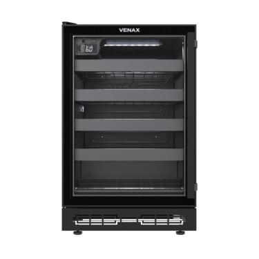Imagem de Adega de Vinhos de Embutir Venax 24 Garrafas Preto Porta Invertida 220V