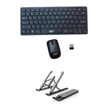 Imagem de Kit Notebook tablet Mini Teclado + Mouse Wireless + Suporte - BDNET