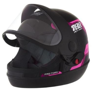 Imagem de Capacete Moto Pro Tork Sport Moto Automático 788 Rosa 56