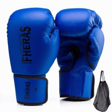 Imagem de Luva de Boxe Muay Thai Fheras (14oz, Blue)