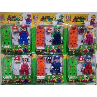 Imagem de Brinquedo Infantil Kit Com 6 Mini Bonecos Super Mario Bros e Luigi Col