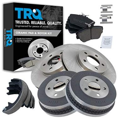 Imagem de Front & Rear Posi Ceramic Disc Brake Pads Rotors Shoes & Drum Kit Set for Ford