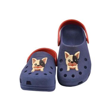 Imagem de Babuche Sandália Infantil Dulupé Menino Cachorro Leve Antiderrapante (BR, Bebê, Faixa Numérico, 21, 22)