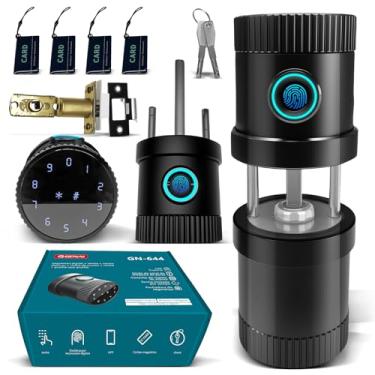 Imagem de Fechadura Digital, Maçaneta Eletronica, Fechadura Eletronica Fechadura Digital de Sobrepor Touch Screen 6 em 1 Trava de Porta Inteligente para a Porta da Frente FBA GN-644