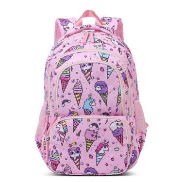 Imagem de Mochila CLUCI Kids para meninas pré-escolar impermeável rosa unicórnio