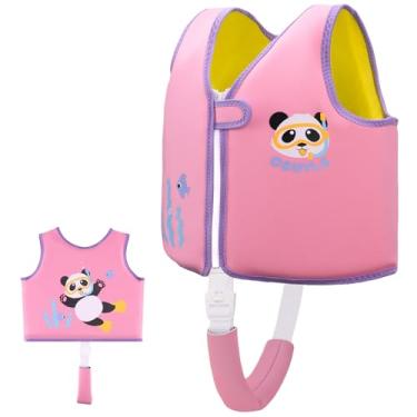 Imagem de OSHYLE Colete de natação de neoprene premium para crianças – com alças de segurança ajustáveis para idades de 1 a 9 anos, auxílio de natação de flutuabilidade ideal para meninos, meninas e crianças