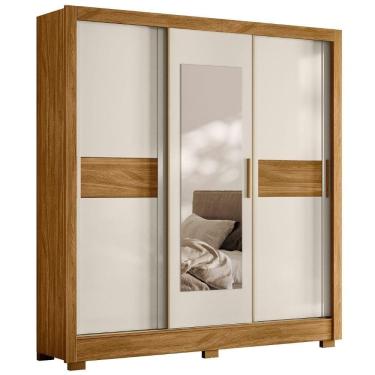 Imagem de Guarda Roupa Casal 3P Espelho 202 cm Bahamas Moval