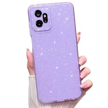 Imagem de MINSCOSE Capa para Moto G Power 2023, linda super vibrante neon brilhante brilhante capa fina à prova de choque para câmera para mulheres meninas para Motorola Moto G Power 2023-roxo