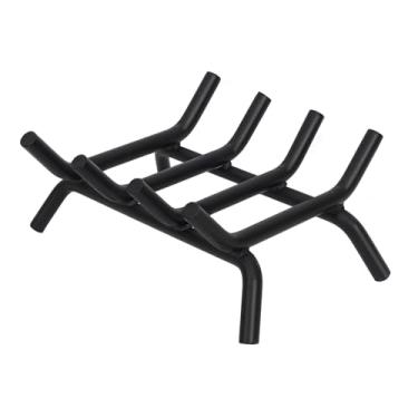 Imagem de Zettfuly Grelha para lareira de 35,5 cm - Grelhas de fogo para fogão a lenha resistente | Suporte de tronco de lareira | Rack de ferro fundido para madeira queimada | Bandeja para lareira de chaminé