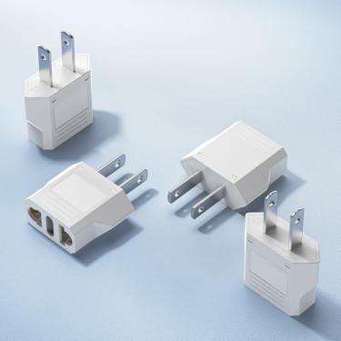 Imagem de Adaptador de tomada europeu para EUA, adaptador de plugue SUPERDANNY UE para EUA converte 2 pinos tipo A para conectar plugues tipo C, E, F, L, N, 660W 6A máx. 110-250V plugue de viagem para Europa