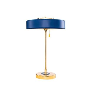 Imagem de Abajur de cabeceira Luminária de mesa simples para quarto, cabeceira, sala estar, decoração estudo(Blue)