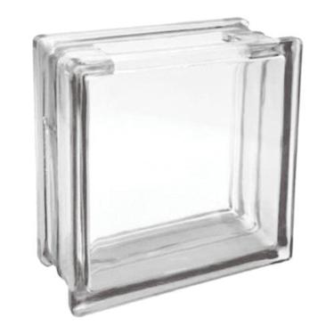 Imagem de Bloco De Vidro Com Furo Quadrado 19X19X8 Tradestar - Incolor