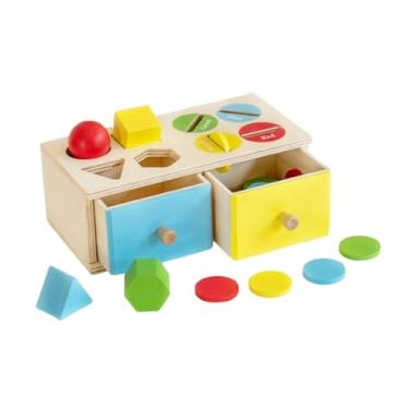 Imagem de menolana Classificador de brinquedos de forma de cor de cor de madeira Blocos de correspondência Blocking Early Education Toy para crianças crianças de 1 a 3