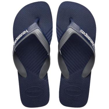 Imagem de Chinelo Havaianas Dual (Marinho/Cinza Aço, BR, Adulto, Faixa Numérico, 45, 46)