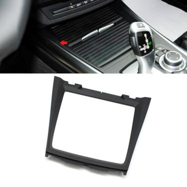 Imagem de Goodithy Compatível com BMW X5 E70/X6 E71, suporte de copo para console frontal, moldura do console central, persiana de rolos, painel decorativo, substituição de acabamento de bisel 51166956756