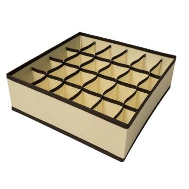 Imagem de Organizador de Gaveta com 24 Divisórias Separador de Meias Calcinha e Acessórios Caixa Dobrável para Organização Doméstica