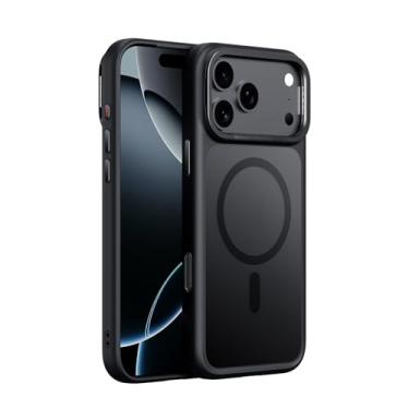 Imagem de LYJSMGZ Capa com suporte para Iphone17pro Max/17/17Pro/17Air, proteção magnética surround para câmera evita impressões digitais, capa antiderrapante, preta, 17pro Max