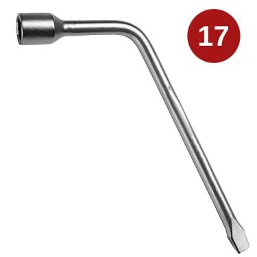 Imagem de Chave L de Roda com Espátula 17mm em Aço Cromado - Starfer