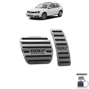 Imagem de Pedaleira Automático Aço Inox Golf Sportline Até 2014 Preto