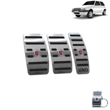 Imagem de Pedaleira Fiat Uno 2004 Até 2011 Aço Inox Preto