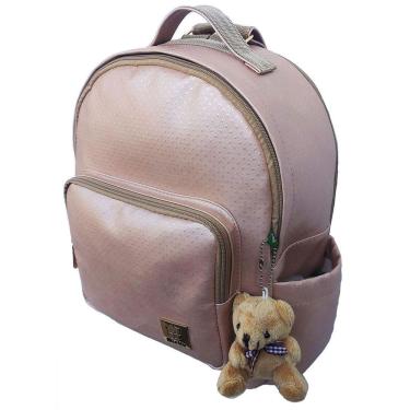 Imagem de Mochila maternidade bolsa bebe menina menino rose