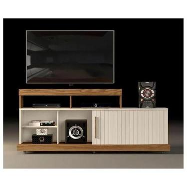 Imagem de Rack Scala 1 Porta Carvalho Nobre Off White - DJ MOVEIS